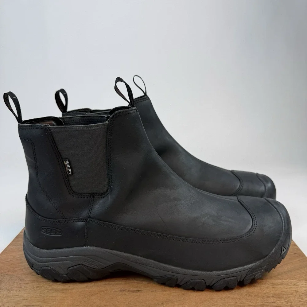 New Mens Keen Anchorage III Waterproof Black Athletic Hiking Boots Shoes Sz 17 M
